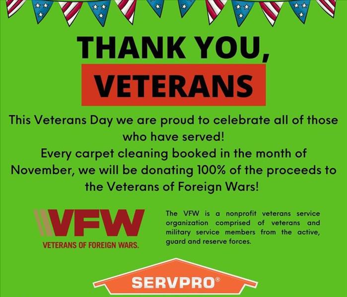 SERVPRO salutes our Veterans!